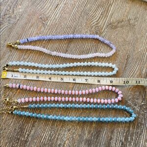 Allie+Bess 
Pale Blue Beaded Necklace